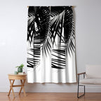 Palm Leaves Black & White Vibes #3 #tropical #decor #art #society6 Window Curtain Gallery Image 5
