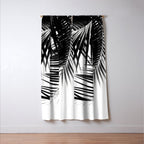 Palm Leaves Black & White Vibes #3 #tropical #decor #art #society6 Window Curtain Gallery Image 3