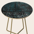 Dark Teal Van Gogh Trees & Underwood Side Table Gallery Image 2