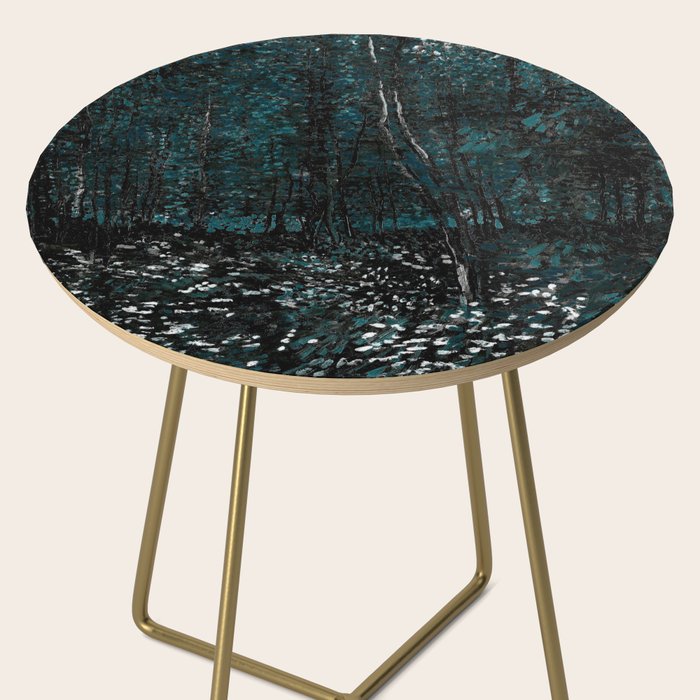 Dark Teal Van Gogh Trees & Underwood Side Table Gallery Image 2
