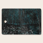 Dark Teal Van Gogh Trees & Underwood Cutting Board Gallery Image 1