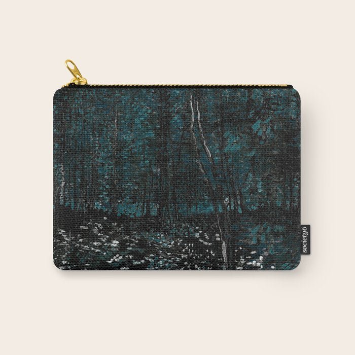 Dark Teal Van Gogh Trees & Underwood Carry All Pouch Gallery Image 1