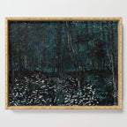 Dark Teal Van Gogh Trees & Underwood Serving Tray Gallery Image 1