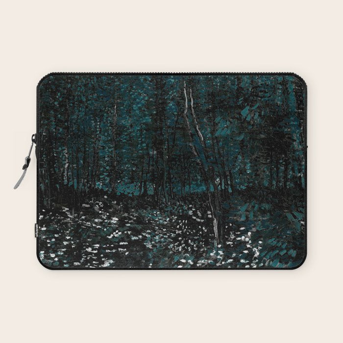 Dark Teal Van Gogh Trees & Underwood Laptop Sleeve Gallery Image 1