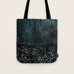 Dark Teal Van Gogh Trees & Underwood Tote Bag Gallery Image 1