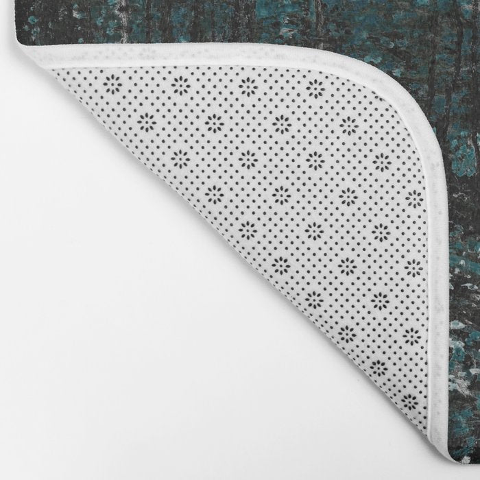 Dark Teal Van Gogh Trees & Underwood Bath Mat Gallery Image 2