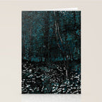Dark Teal Van Gogh Trees & Underwood Stationery Card Gallery Image 2