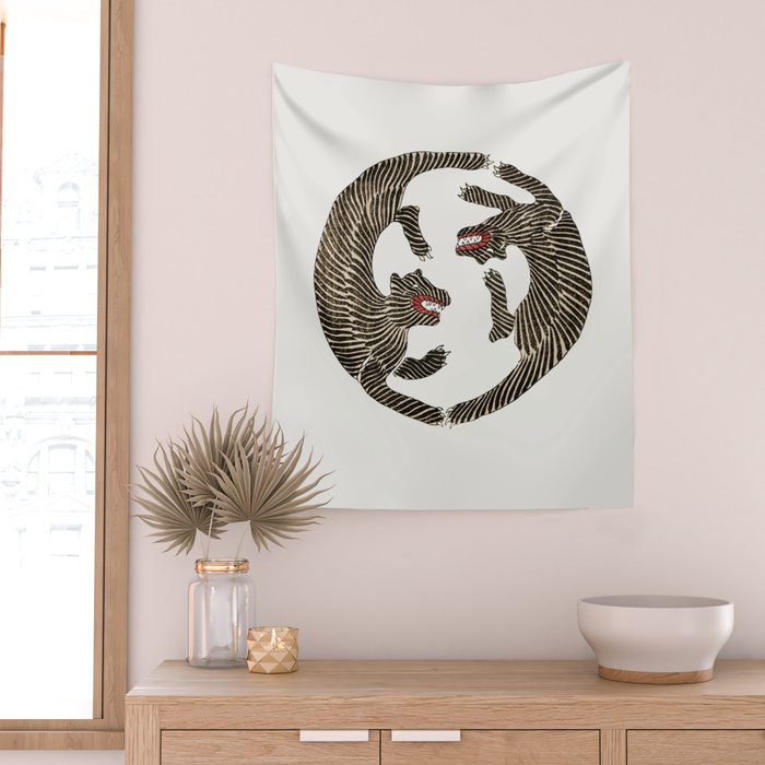 Japanese Tiger Wall Tapestry Gallery Image 2