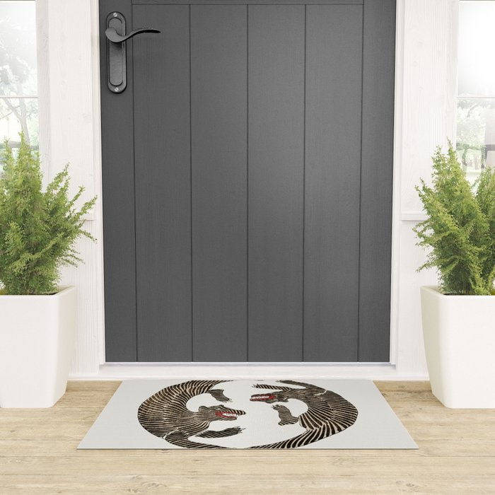 Japanese Tiger Welcome Mat Gallery Image 3