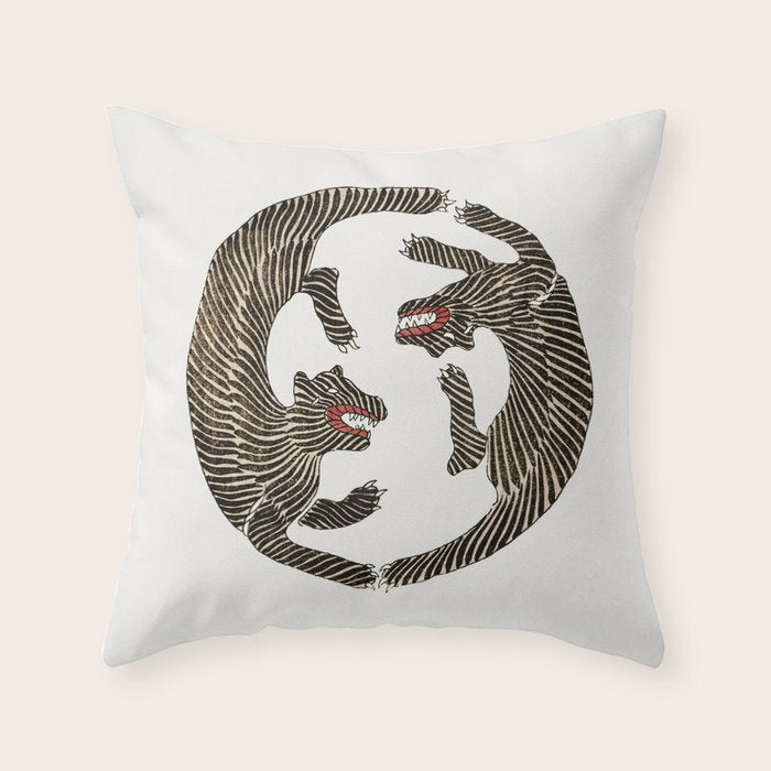 Japanese Tiger Throw Pillow Gallery Image 6