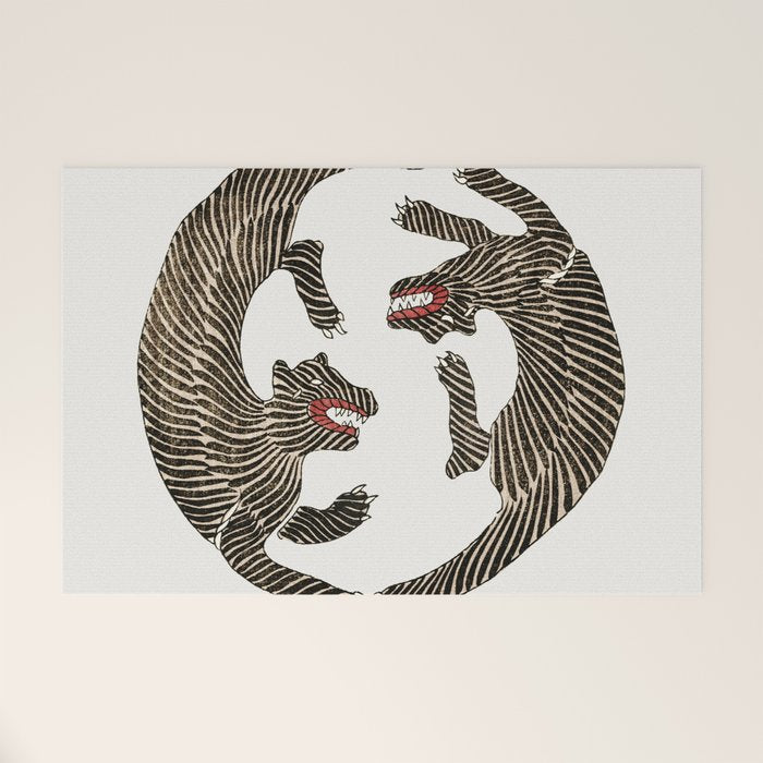 Japanese Tiger Welcome Mat Gallery Image 1