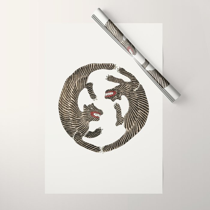 Japanese Tiger Wrapping Paper Gallery Image 1