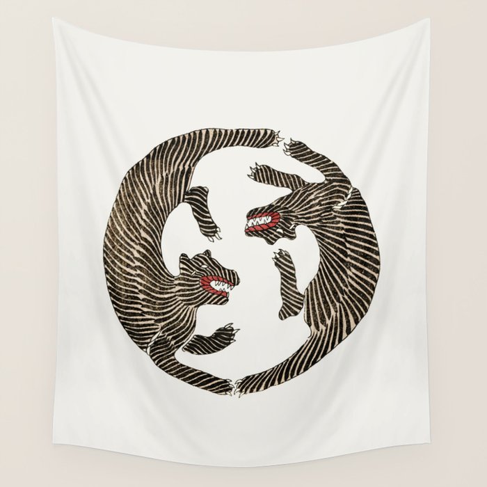Japanese Tiger Wall Tapestry Gallery Image 4