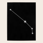 Aries Zodiac Star Constellation Line Art Black Poster Gallery Image 4