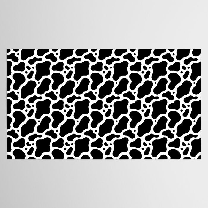 Abstract black and white water surface pattern Tablecloth Gallery Image 2