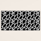 Abstract black and white water surface pattern Desk Mat Gallery Image 3