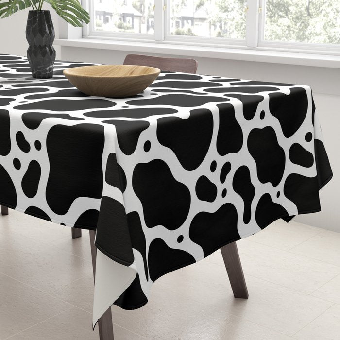 Abstract black and white water surface pattern Tablecloth Gallery Image 3