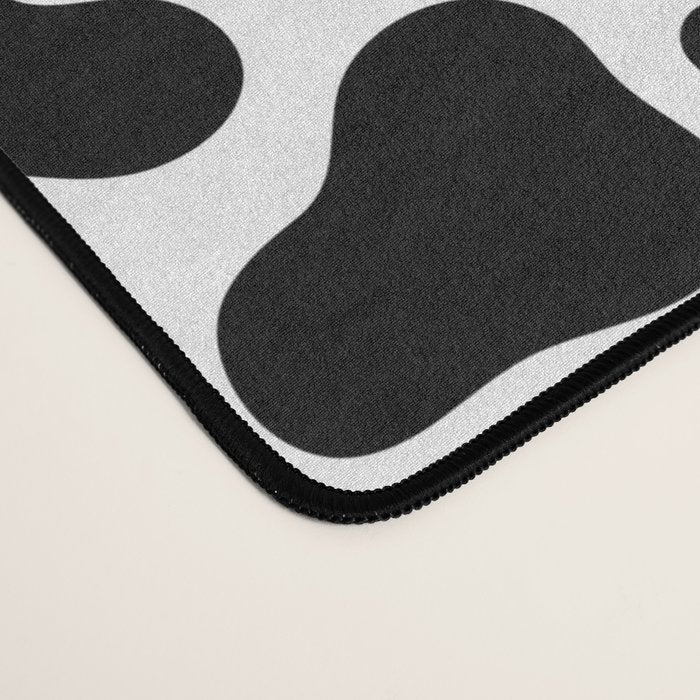 Abstract black and white water surface pattern Desk Mat Gallery Image 4