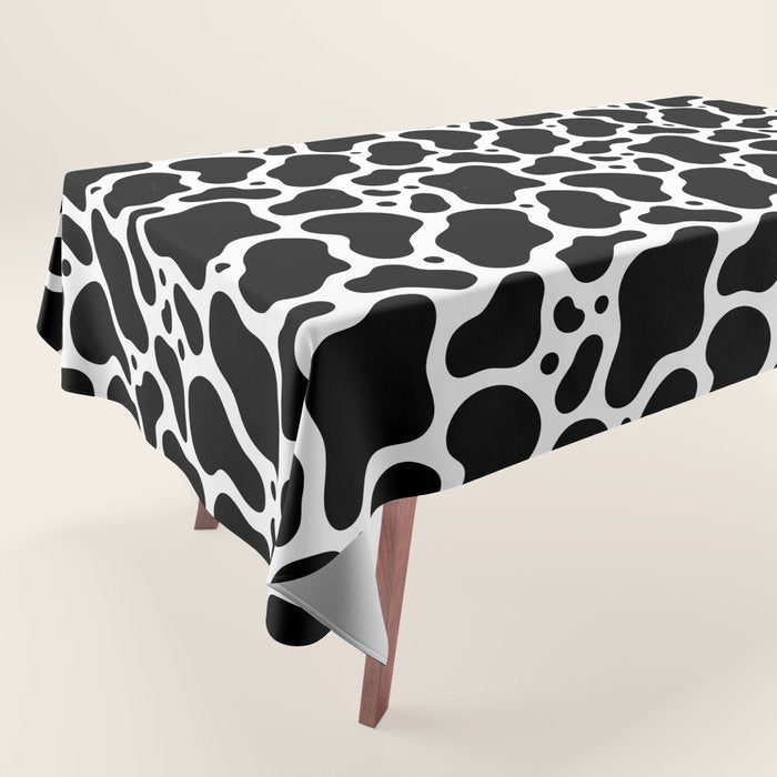 Abstract black and white water surface pattern Tablecloth Gallery Image 1