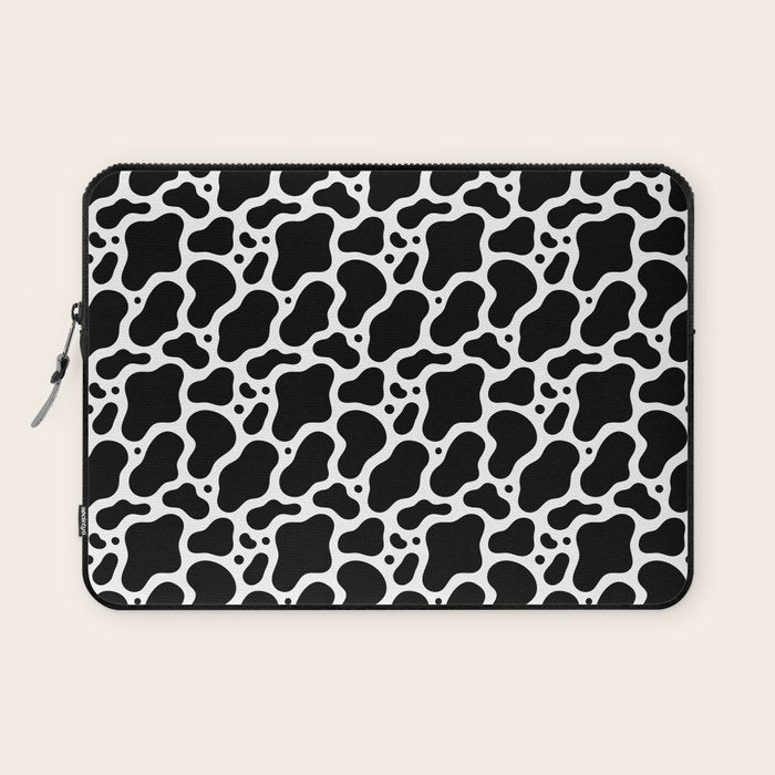 Abstract black and white water surface pattern Laptop Sleeve Gallery Image 1