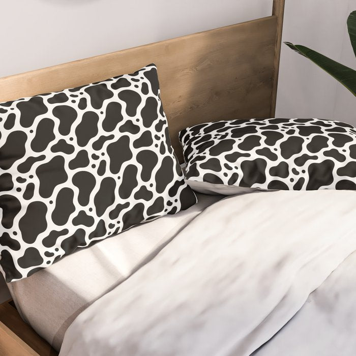 Abstract black and white water surface pattern Pillow Sham Gallery Image 2