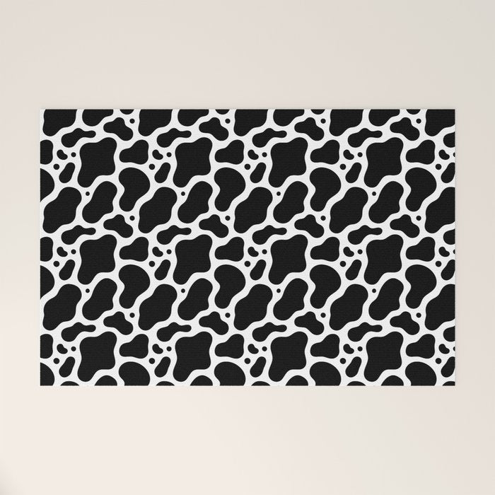 Abstract black and white water surface pattern Welcome Mat Gallery Image 1