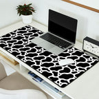 Abstract black and white water surface pattern Desk Mat Gallery Image 2