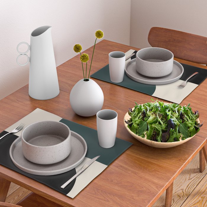 Modern Minimal Arch Abstract LXXXIV Placemat Gallery Image 2