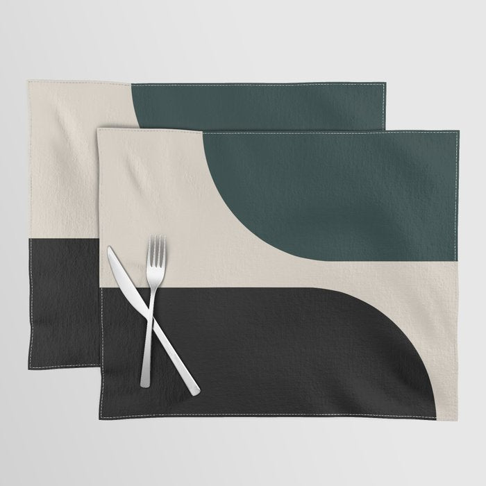 Modern Minimal Arch Abstract LXXXIV Placemat Gallery Image 1