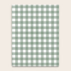 Gingham Check Country Cottage Pattern in Sage Green and White Notebook Gallery Image 4