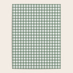 Gingham Check Country Cottage Pattern in Sage Green and White Poster Gallery Image 4