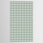 Gingham Check Country Cottage Pattern in Sage Green and White Tablecloth Gallery Image 2