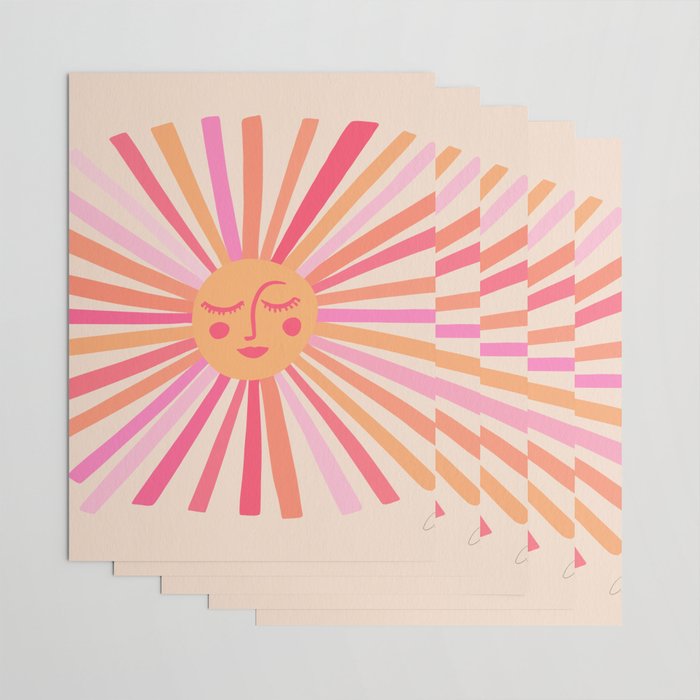 Sunshine - Pink Wrapping Paper Gallery Image 3