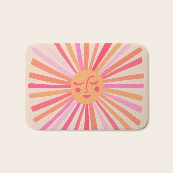 Sunshine - Pink Bath Mat Gallery Image 1