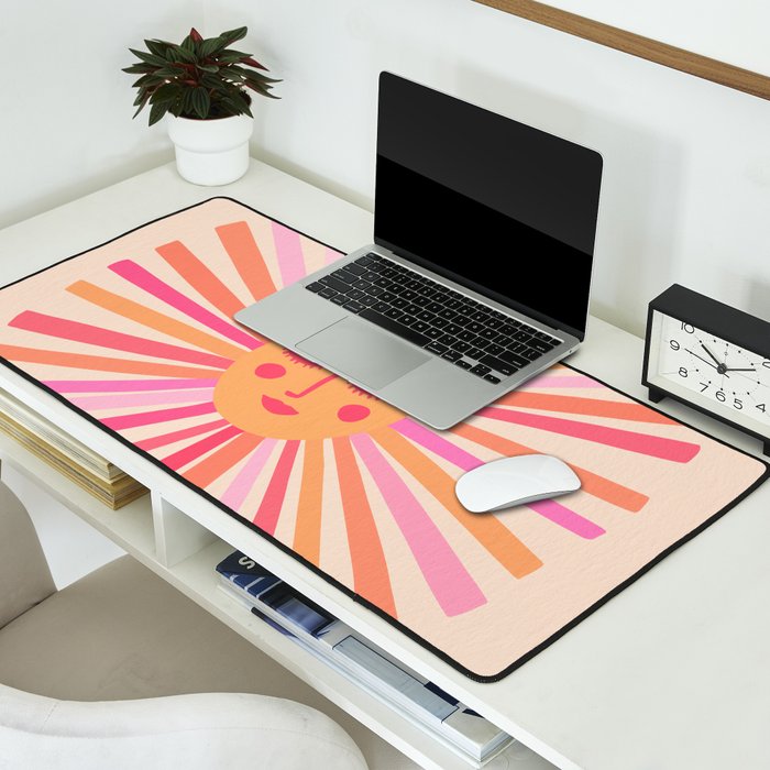Sunshine â Pink Desk Mat Gallery Image 2