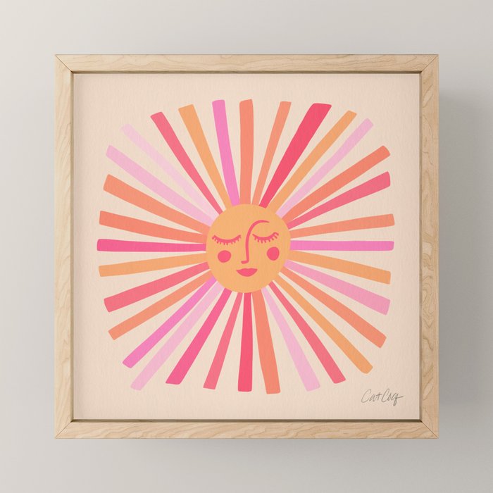 Sunshine â Pink Mini Art Print Gallery Image 1