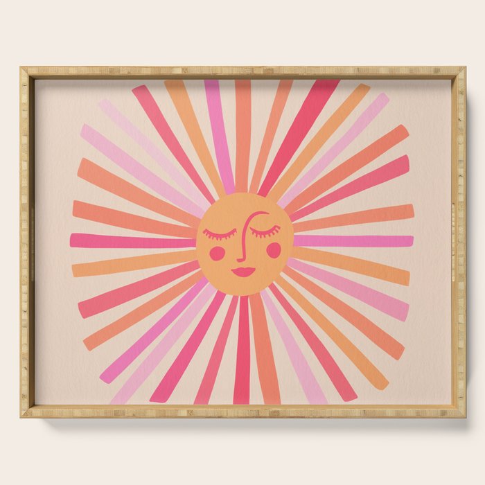 Sunshine - Pink Serving Tray Gallery Image 1