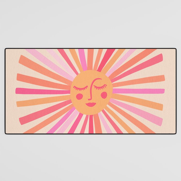 Sunshine â Pink Desk Mat Gallery Image 3