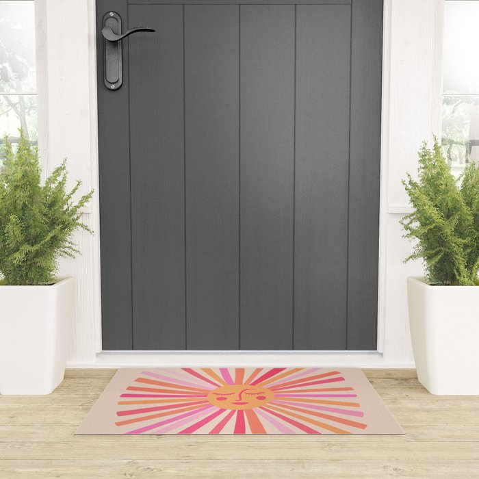 Sunshine - Pink Welcome Mat Gallery Image 3