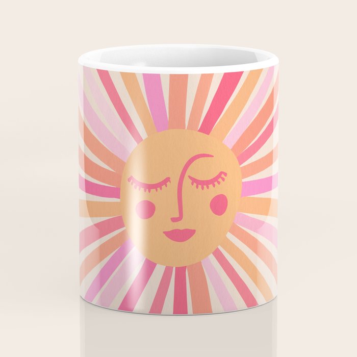 Sunshine - Pink Coffee Mug Gallery Image 4