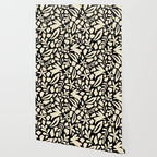 Folk Art Bunnies - black and cream Wallpaper Gallery Image 2