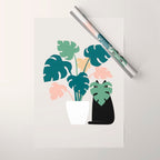 Cat and Plant 21: Leaf Me Alone Wrapping Paper Gallery Image 1