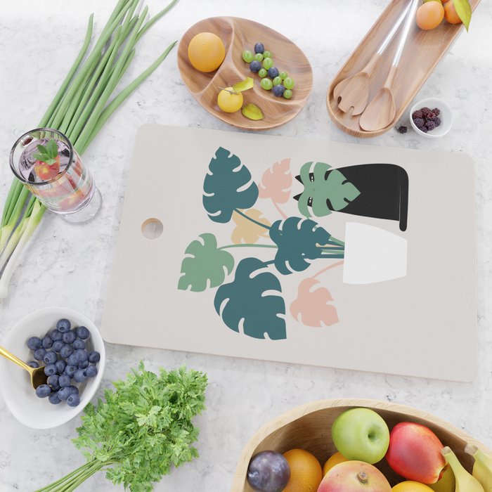 Cat and Plant 21: Leaf Me Alone Cutting Board Gallery Image 2