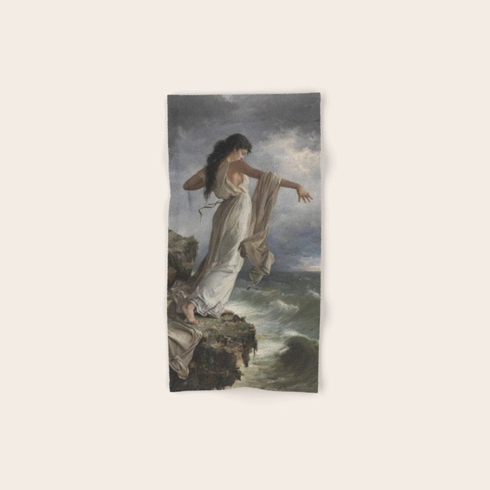 Sappho By Miquel Carbonell I Selva (1854-1896) Safo - 1881 Bath Towel Gallery Image 1