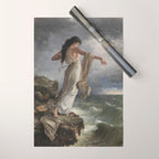Sappho By Miquel Carbonell I Selva (1854-1896) Safo - 1881 Wrapping Paper Gallery Image 1