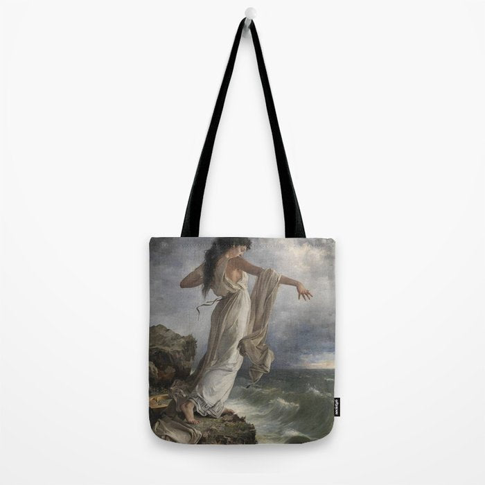Sappho By Miquel Carbonell I Selva (1854-1896) Safo - 1881 Tote Bag Gallery Image 2