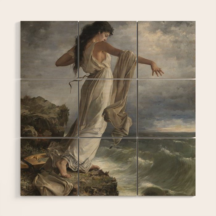 Sappho By Miquel Carbonell I Selva (1854-1896) Safo - 1881 Wood Wall Art Gallery Image 1