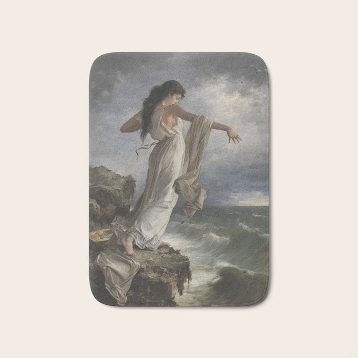 Sappho By Miquel Carbonell I Selva (1854-1896) Safo - 1881 Bath Mat Gallery Image 1