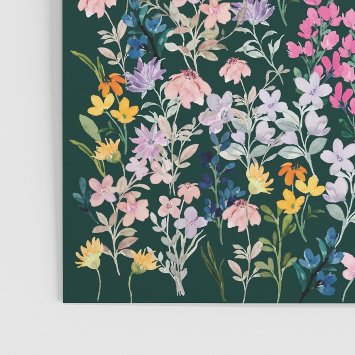 Wildflower Field on Pine Grove - Pink, Orange, Blue, & Purple Poster Gallery Image 3