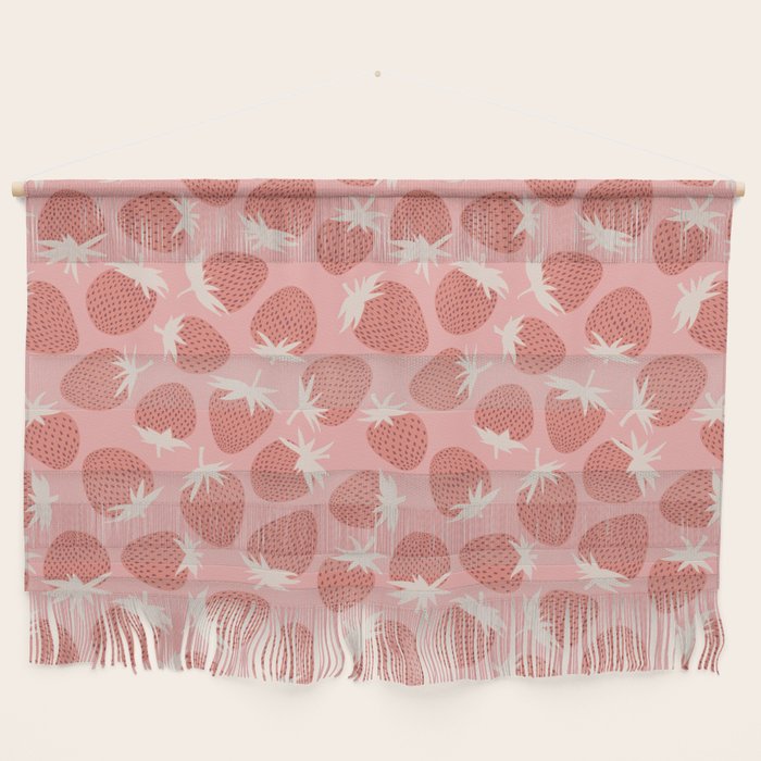 Pink Strawberries Wall Hanging Gallery Image 1